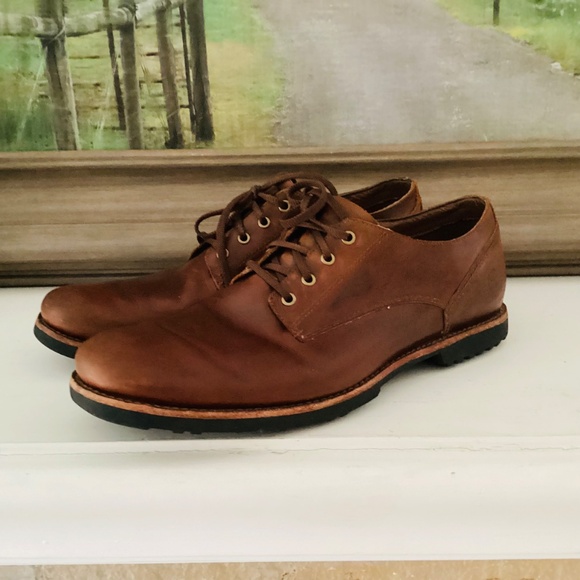Men\'s Timberland Mirror fit System brown leather lace-up shoes size 11 office main image 13